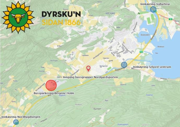 Kor skal eg parkere med buss på Dyrsku'n?